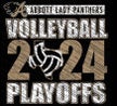 Playoffs 2024 Lady Panther Volleyball -HOODED-Dry Fit long sleeve