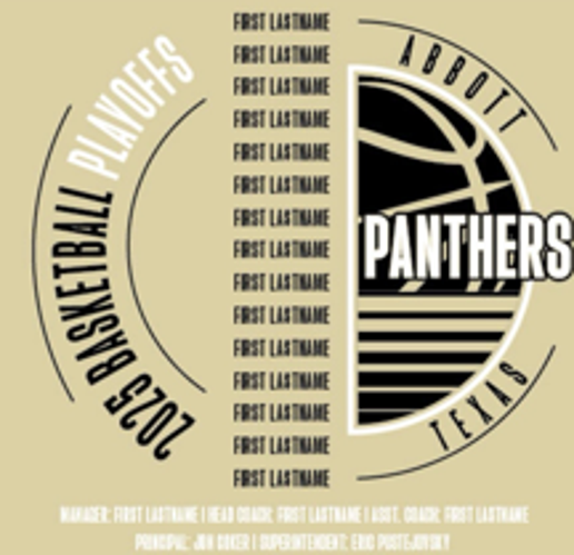 2025 Abbott Panther Basketball Playoffs-Dry Fit- Short Sleeve