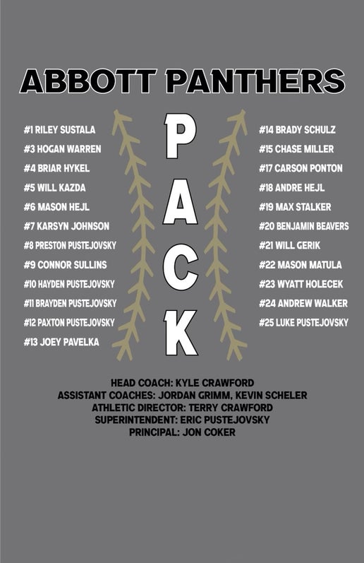 *2023 Abbott Panther Baseball Playoffs- Cotton - Short Sleeve